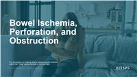 Bowel Ischemia, Perforation, and Obstruction